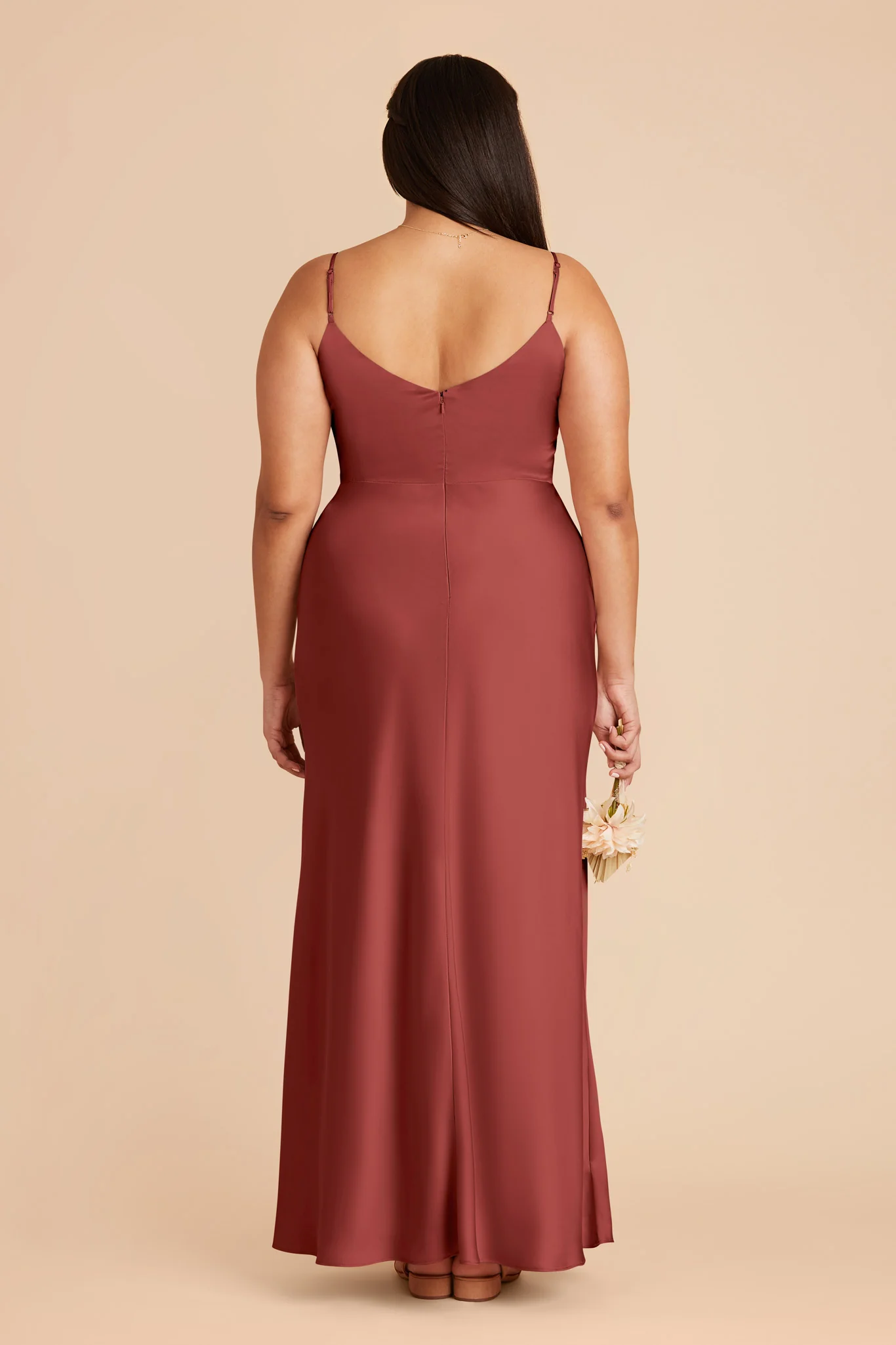 Jay Matte Satin Dress - Spice - Image 9