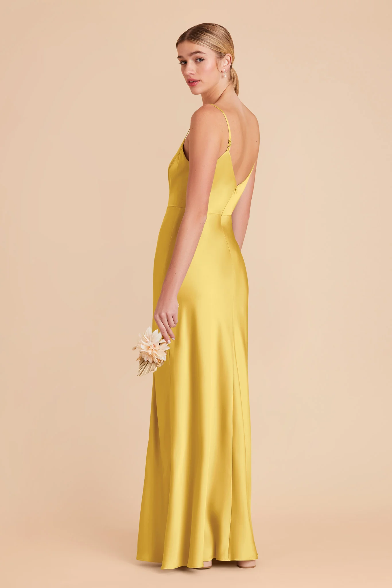 Jay Matte Satin Dress - Sunflower Yellow - Image 4