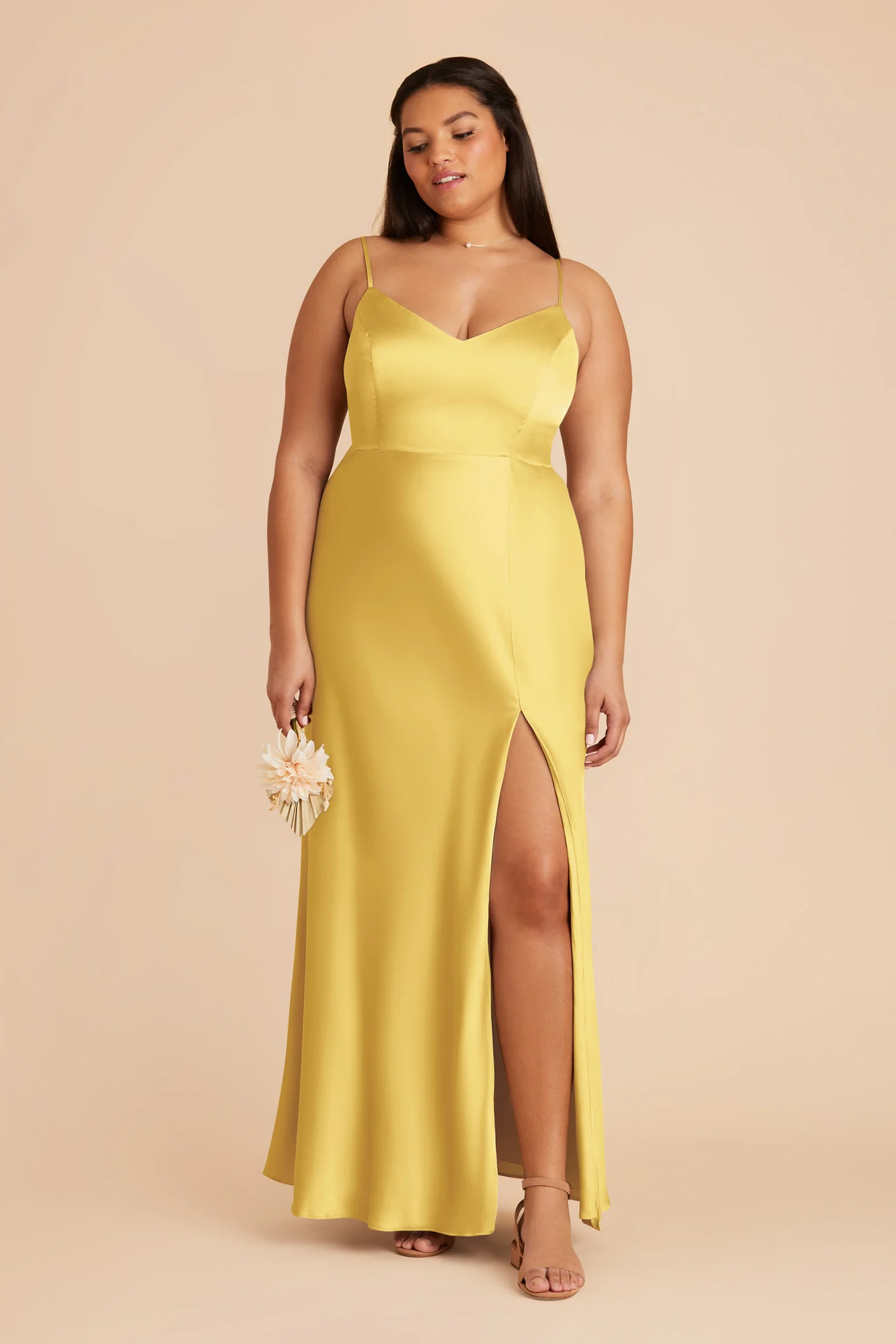 Jay Matte Satin Dress - Sunflower Yellow - Image 6