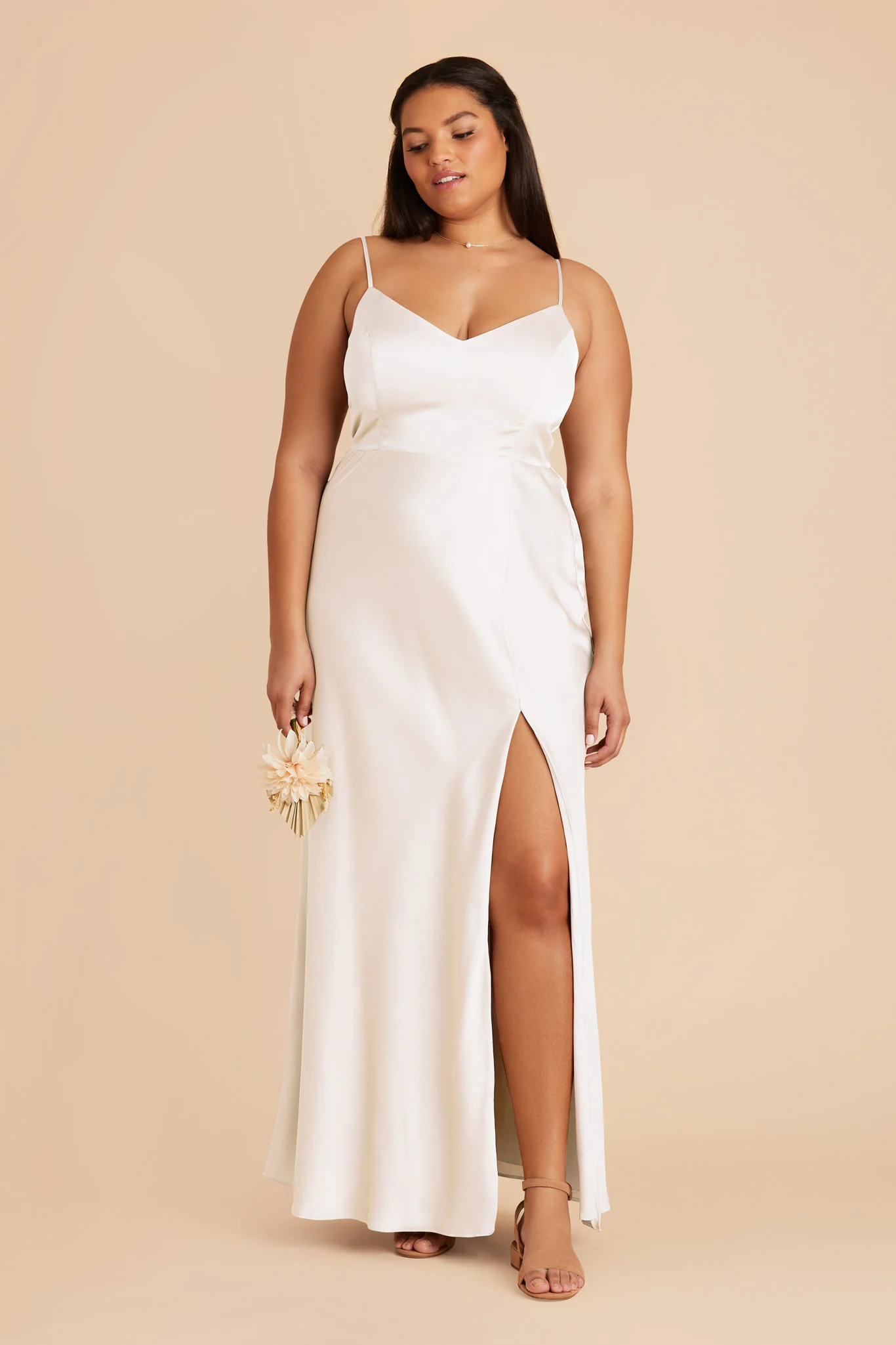 Jay Matte Satin Dress - White - Image 6