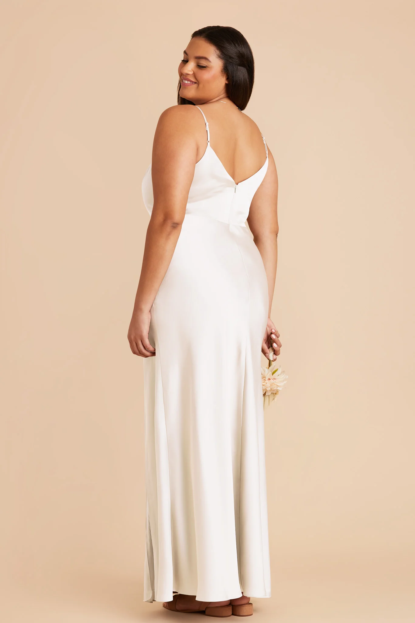 Jay Matte Satin Dress - White - Image 7