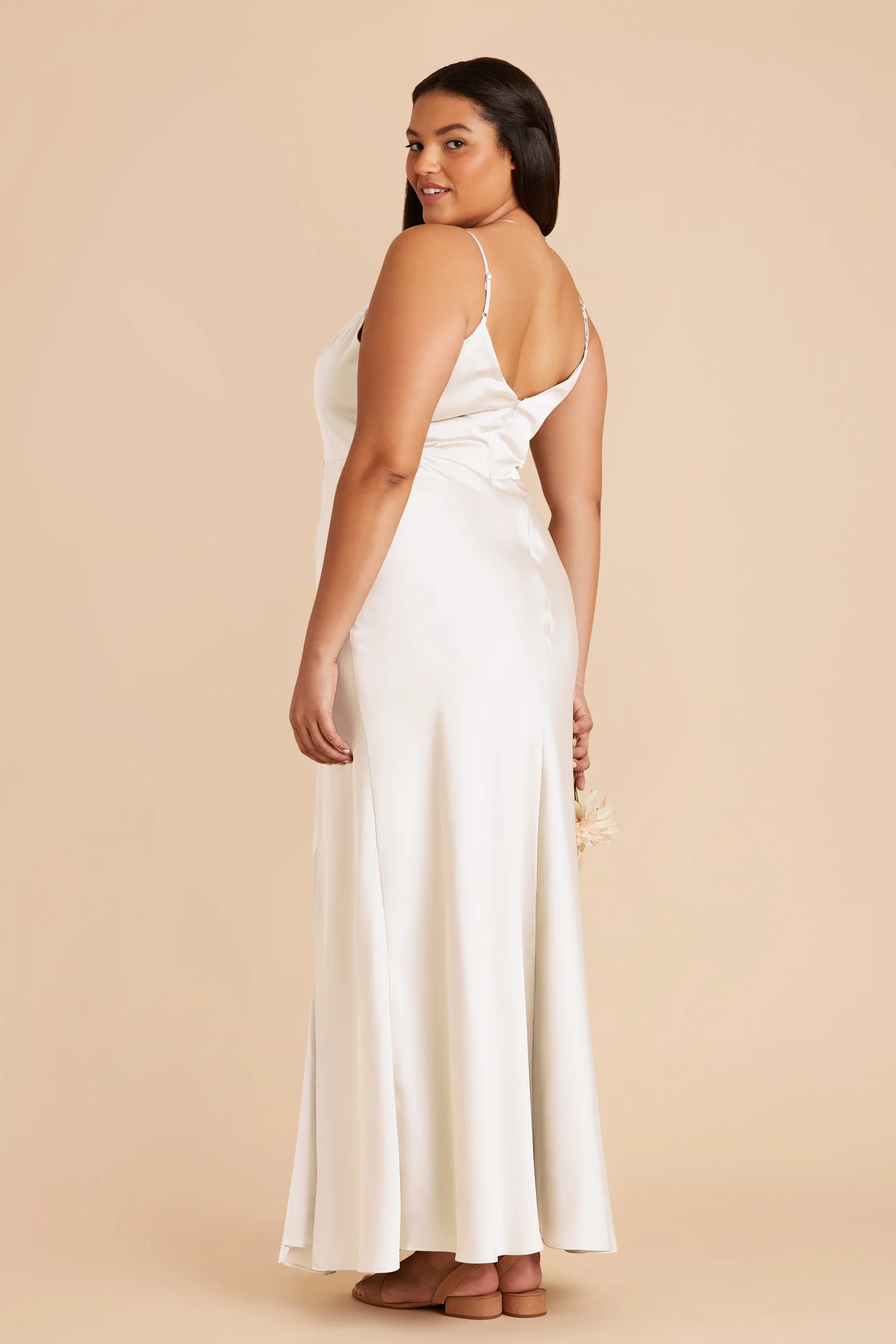 Jay Matte Satin Dress - White - Image 8