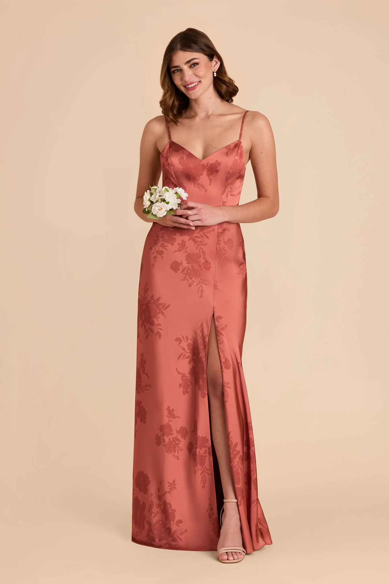 Jay Matte Satin Dress - Wild Rose Whimsical Blooms - Image 2