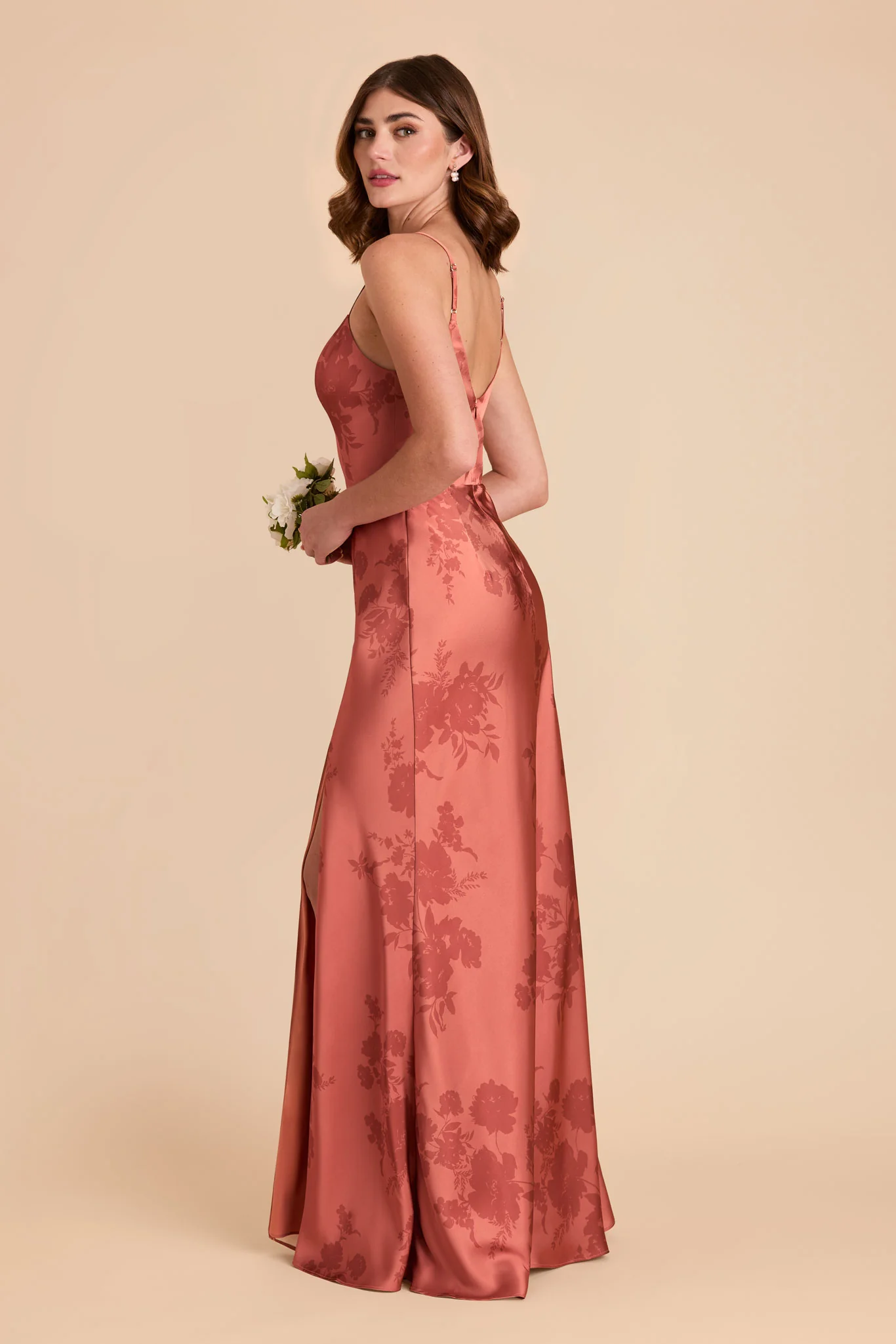 Jay Matte Satin Dress - Wild Rose Whimsical Blooms - Image 3