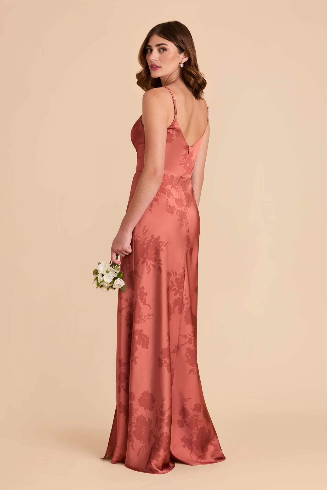 Jay Matte Satin Dress - Wild Rose Whimsical Blooms - Image 4