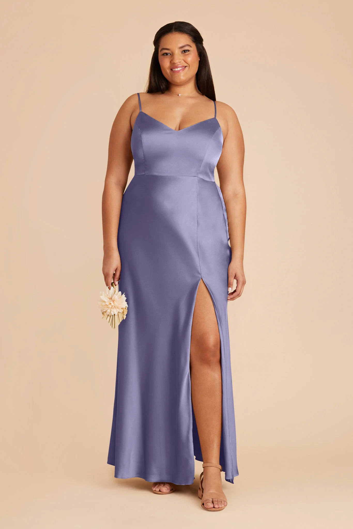 Jay Matte Satin Dress - Wisteria - Image 2