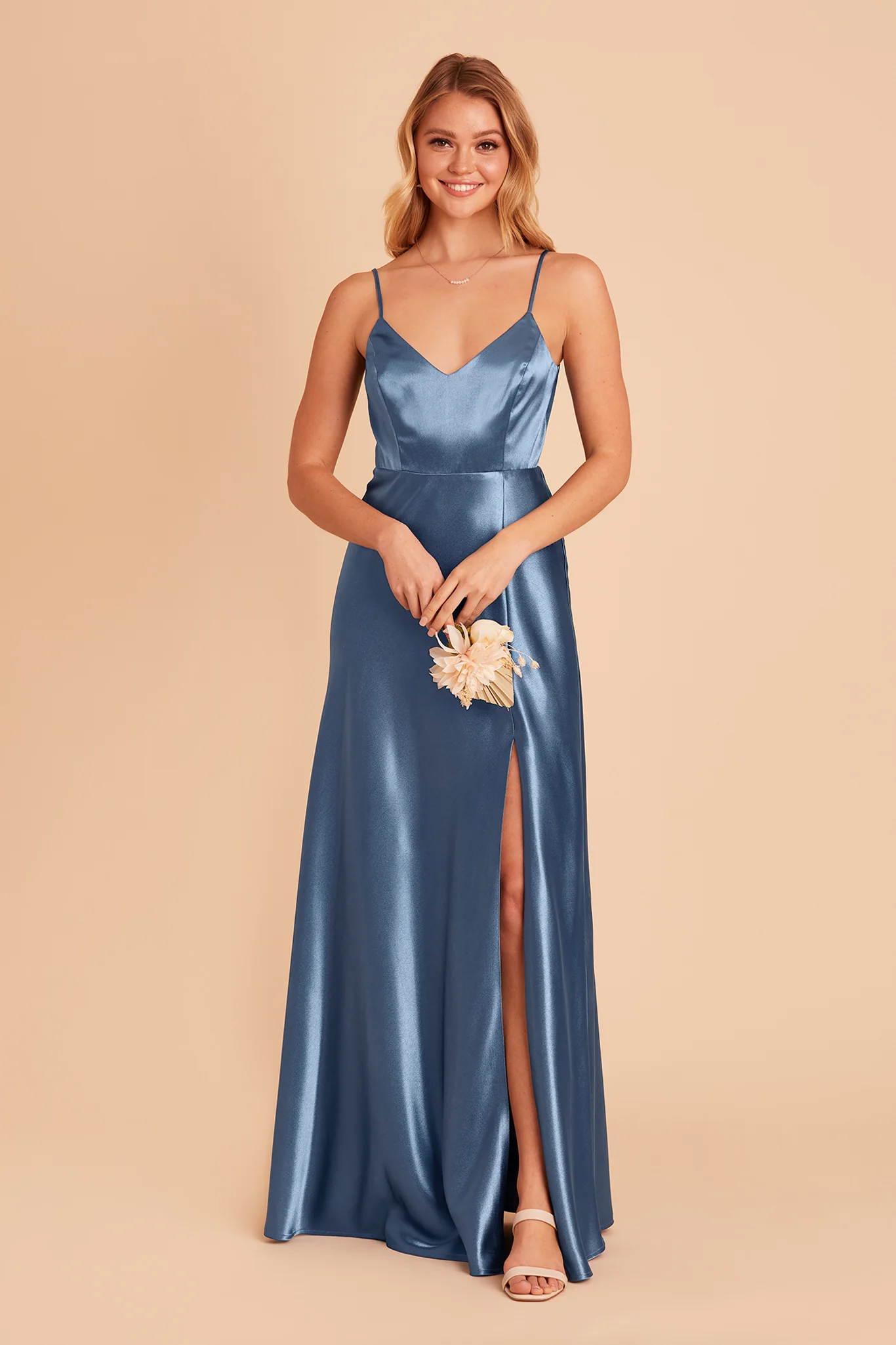 Jay Shiny Satin Dress - Twilight - Image 3