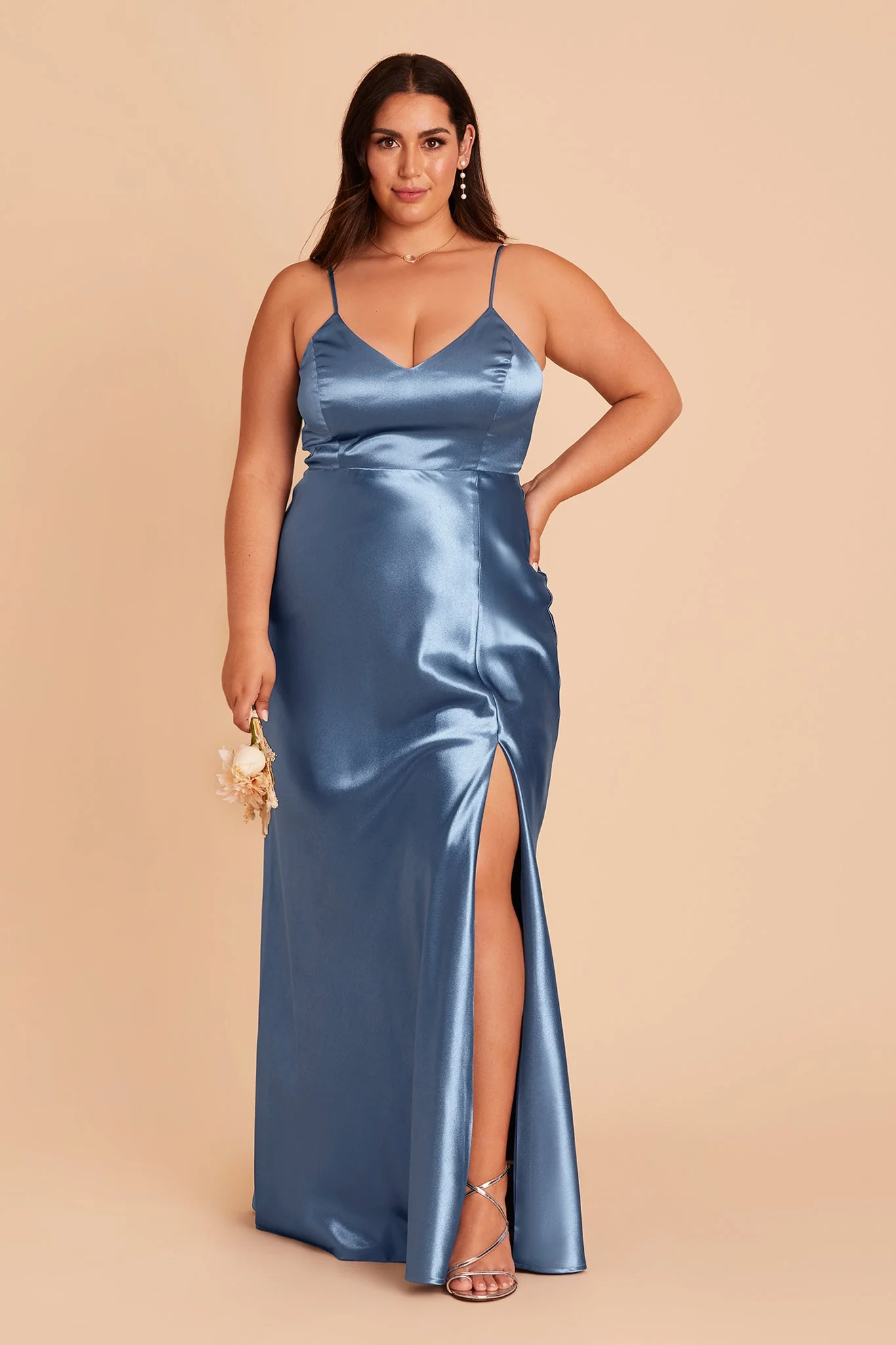 Jay Shiny Satin Dress - Twilight - Image 9