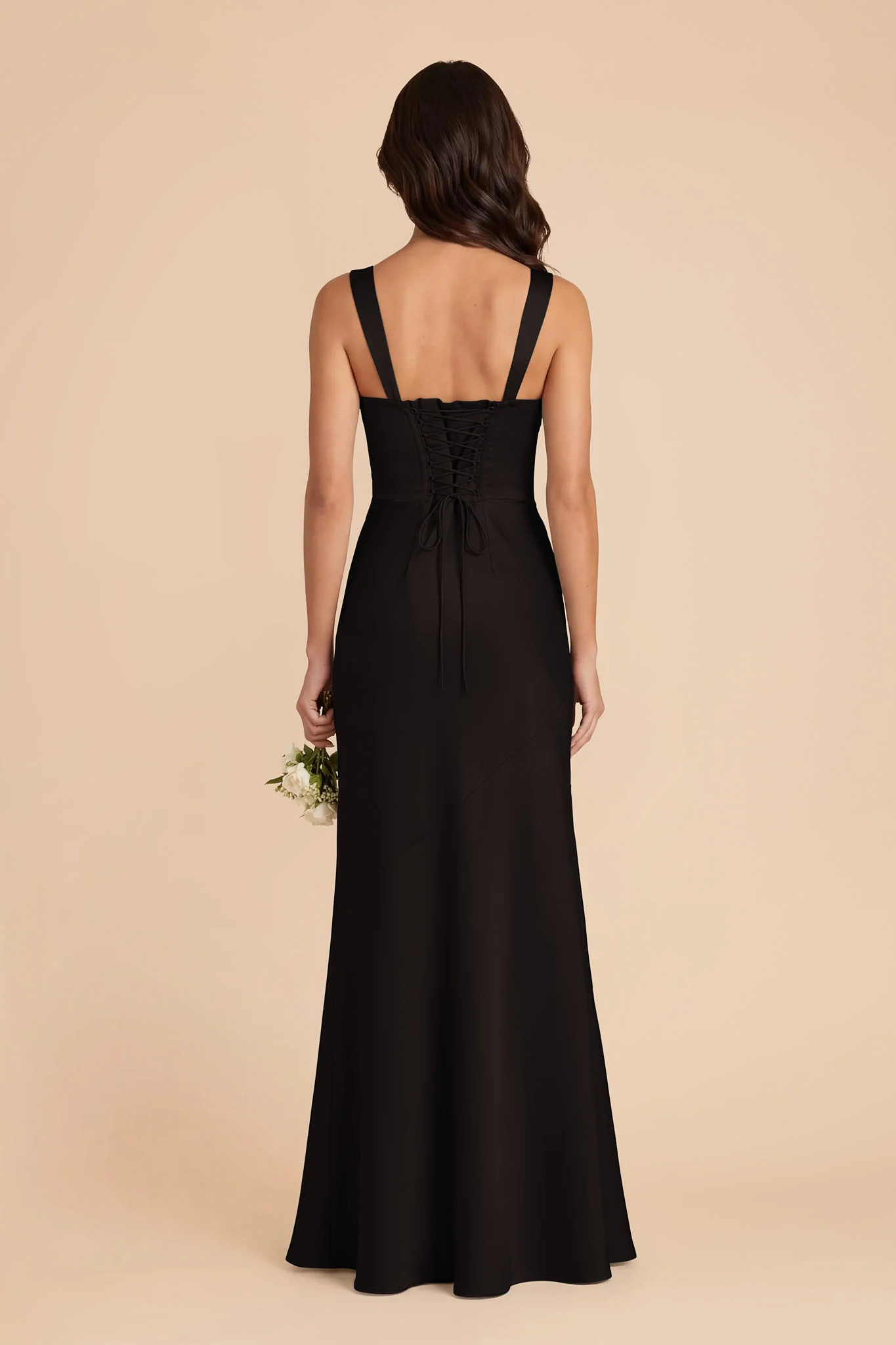 Jennie Matte Satin Dress - Black - Image 4