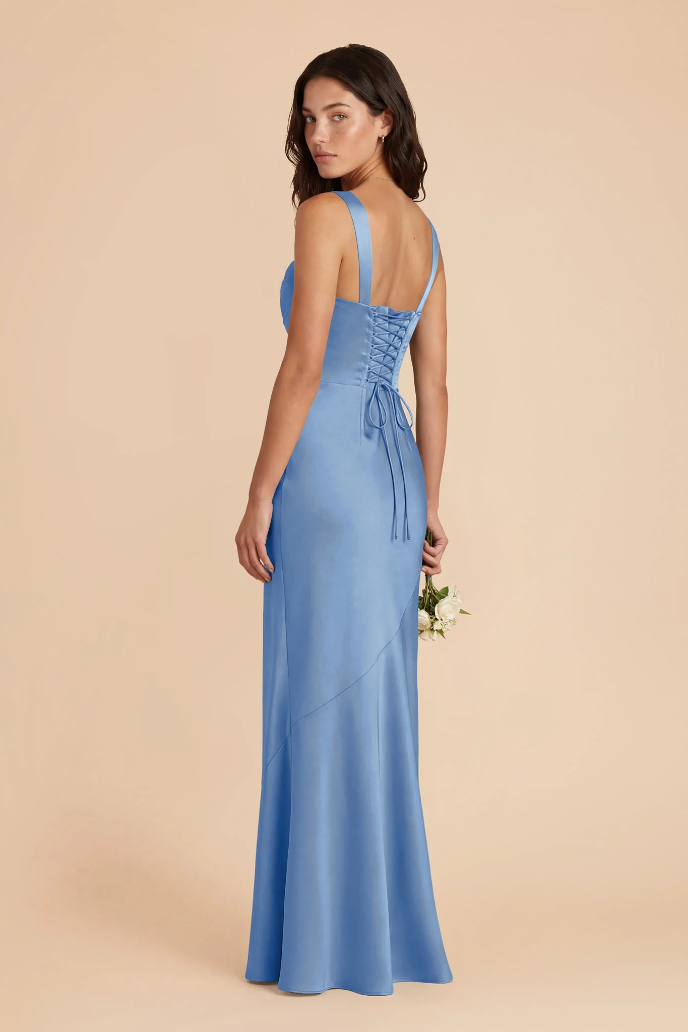 Jennie Matte Satin Dress - Bluebell - Image 3