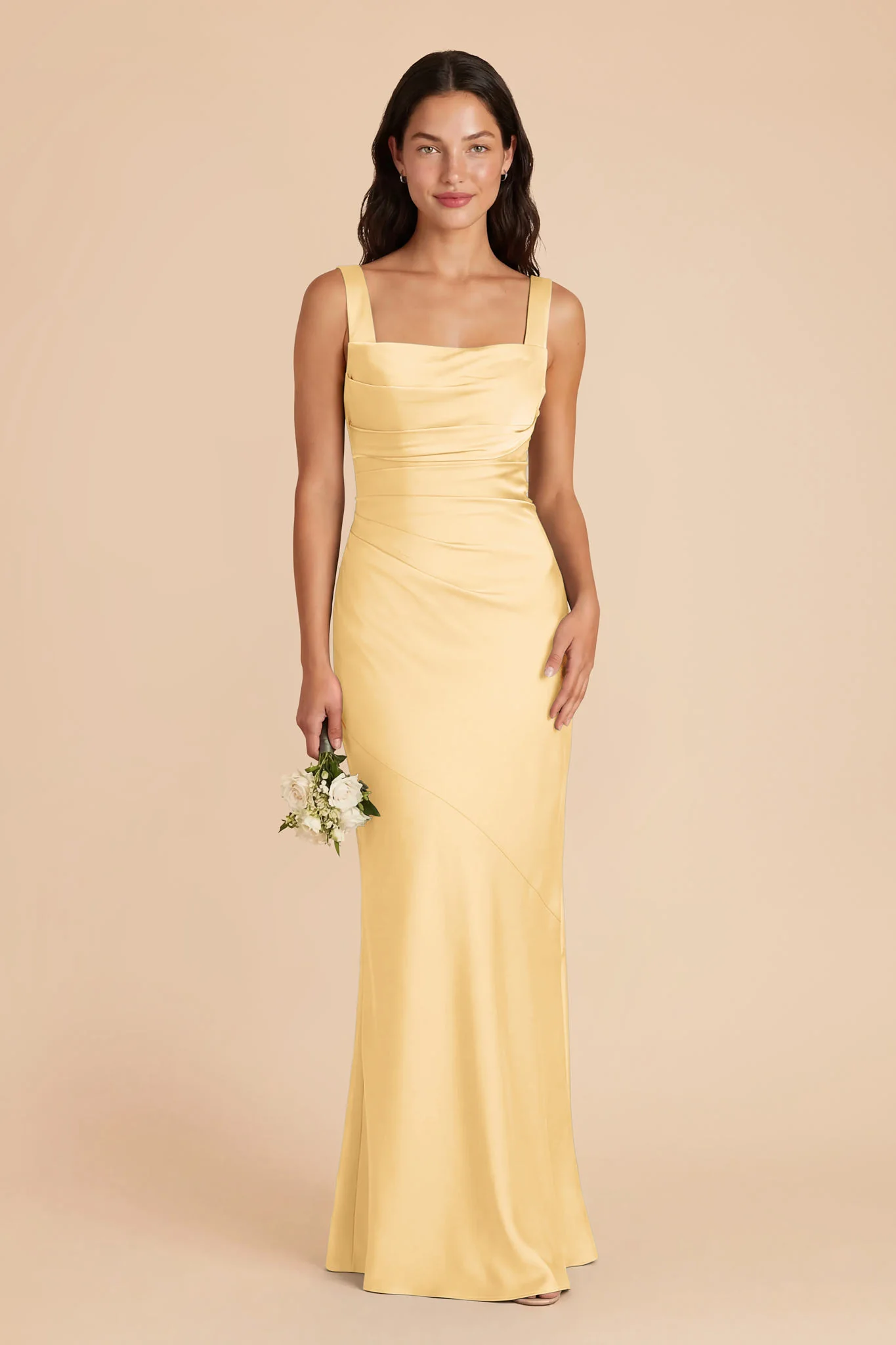 Jennie Matte Satin Dress - Butter