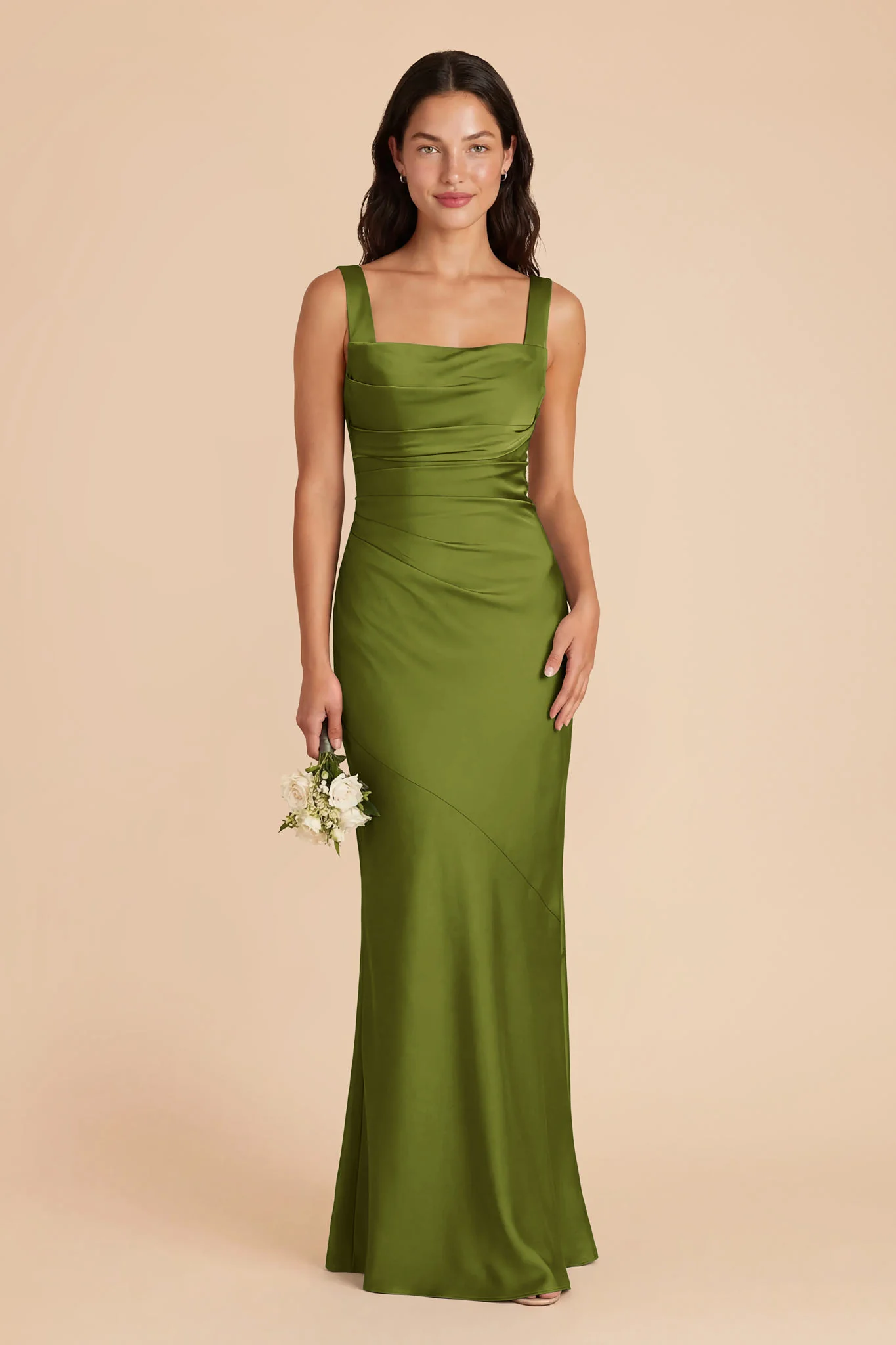 Jennie Matte Satin Dress - Cactus