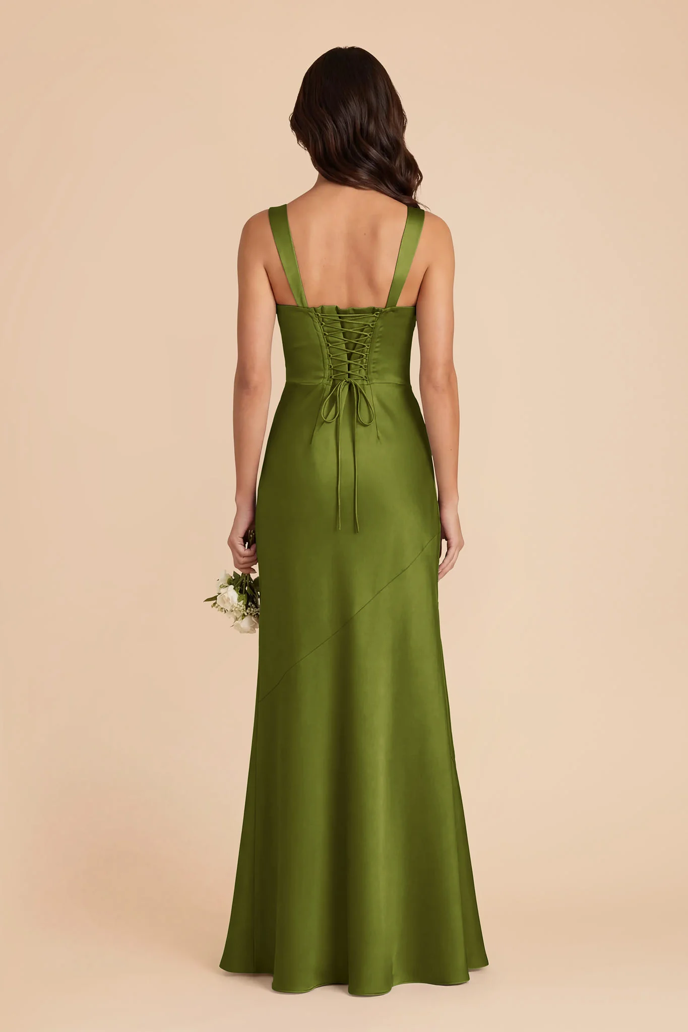 Jennie Matte Satin Dress - Cactus - Image 4