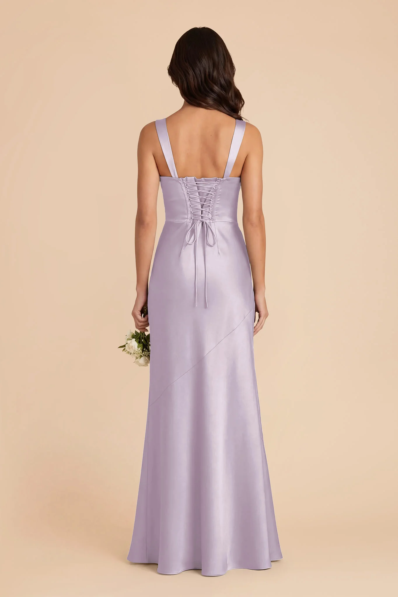 Jennie Matte Satin Dress - Dusty Lilac - Image 4