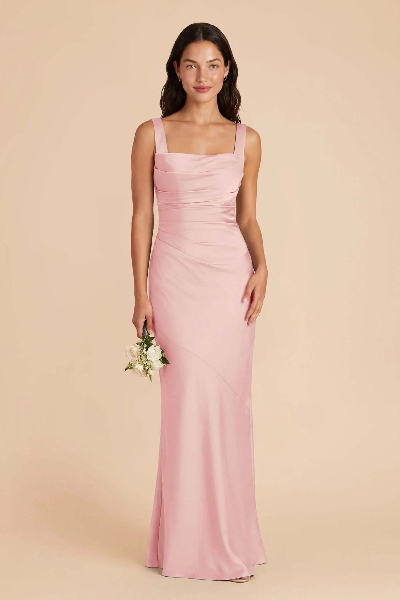 Jennie Matte Satin Dress - Fondant Pink