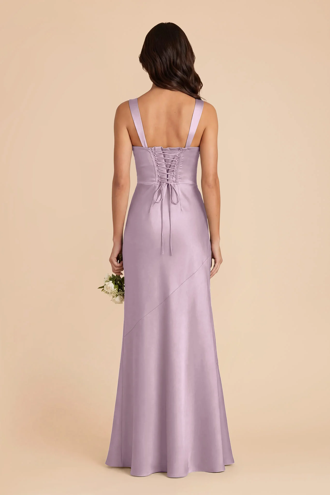 Jennie Matte Satin Dress - Lavender - Image 4