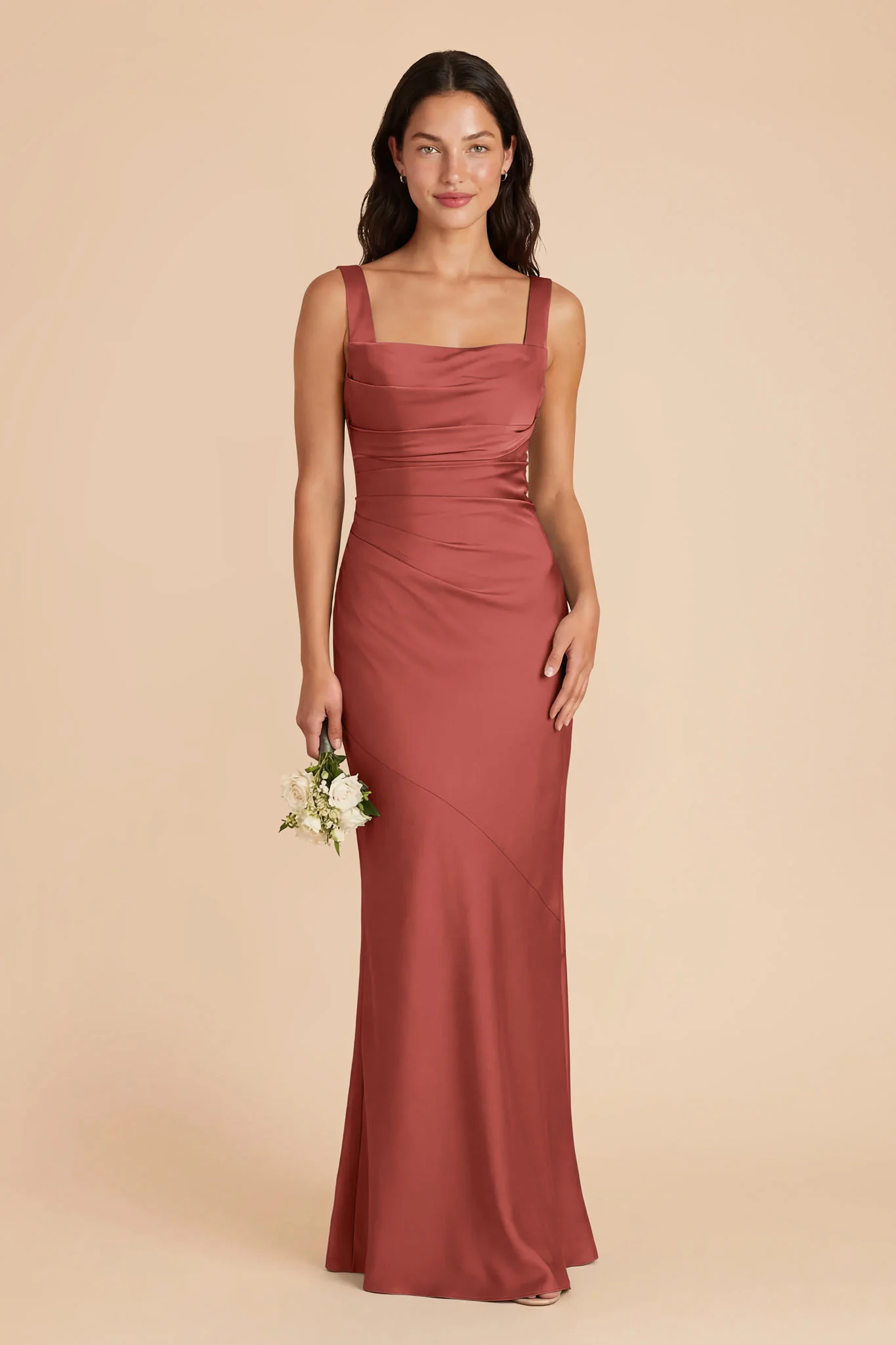 Jennie Matte Satin Dress - Spice