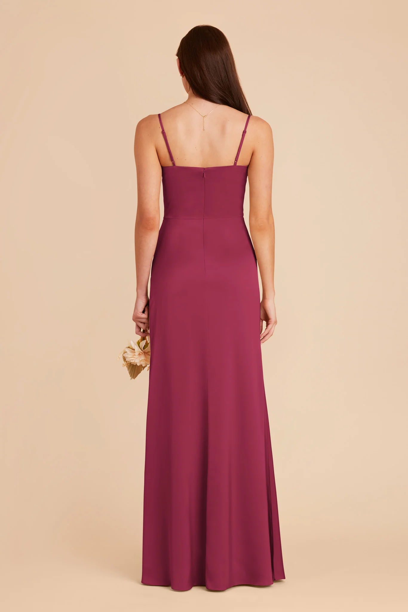 Jennifer Matte Satin Dress - Berry - Image 6