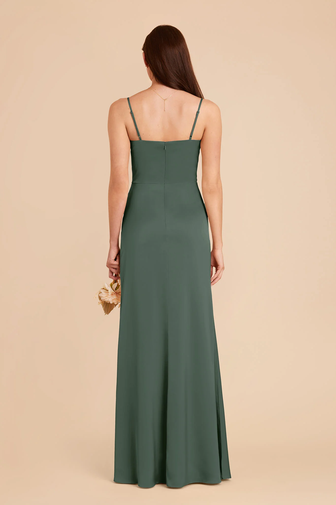 Jennifer Matte Satin Dress - Eucalyptus - Image 5