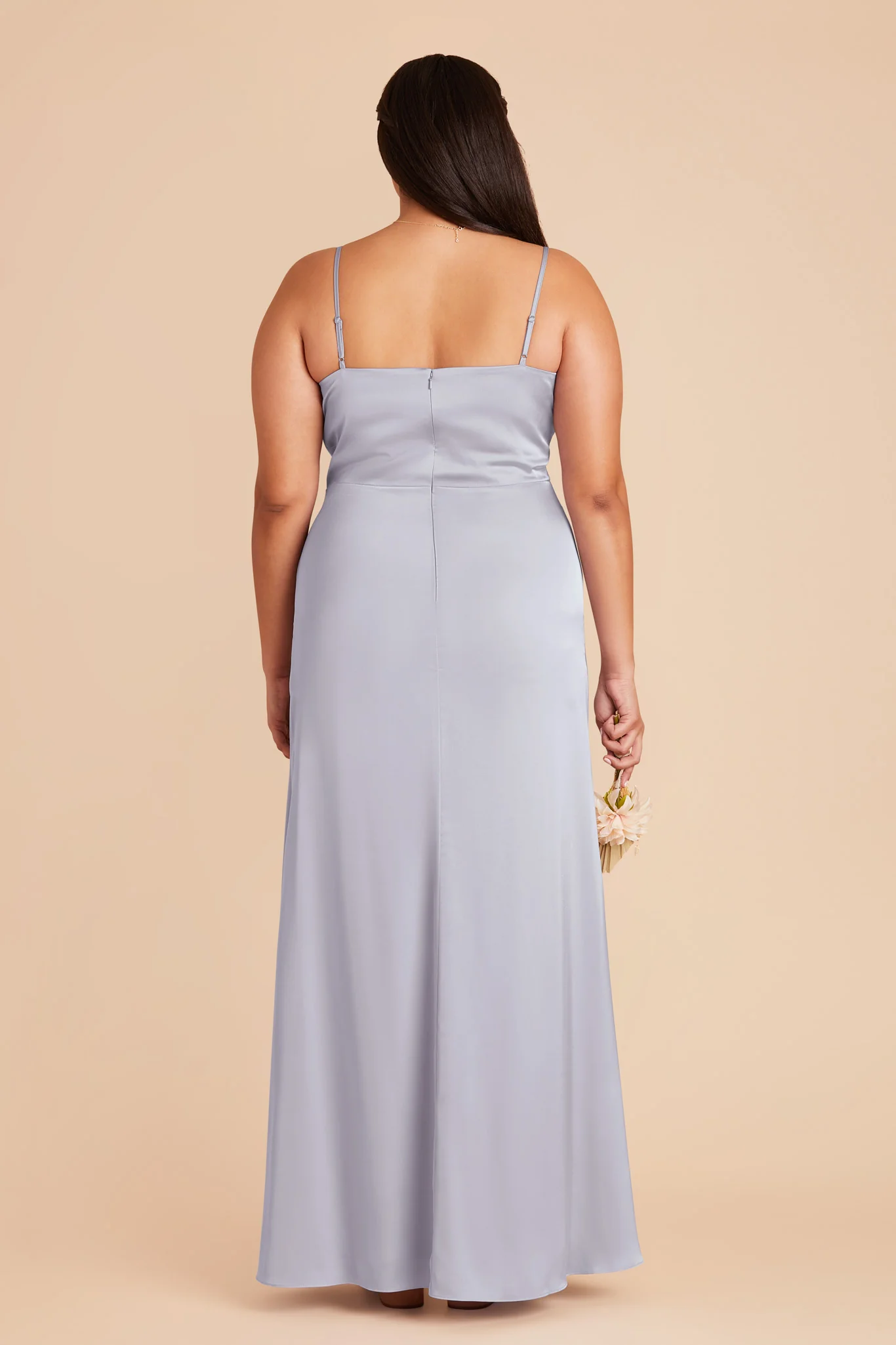 Jennifer Matte Satin Dress - Periwinkle Blue - Image 10