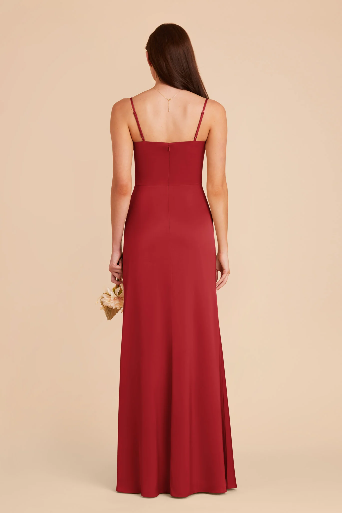 Jennifer Matte Satin Dress - Ruby Red - Image 6
