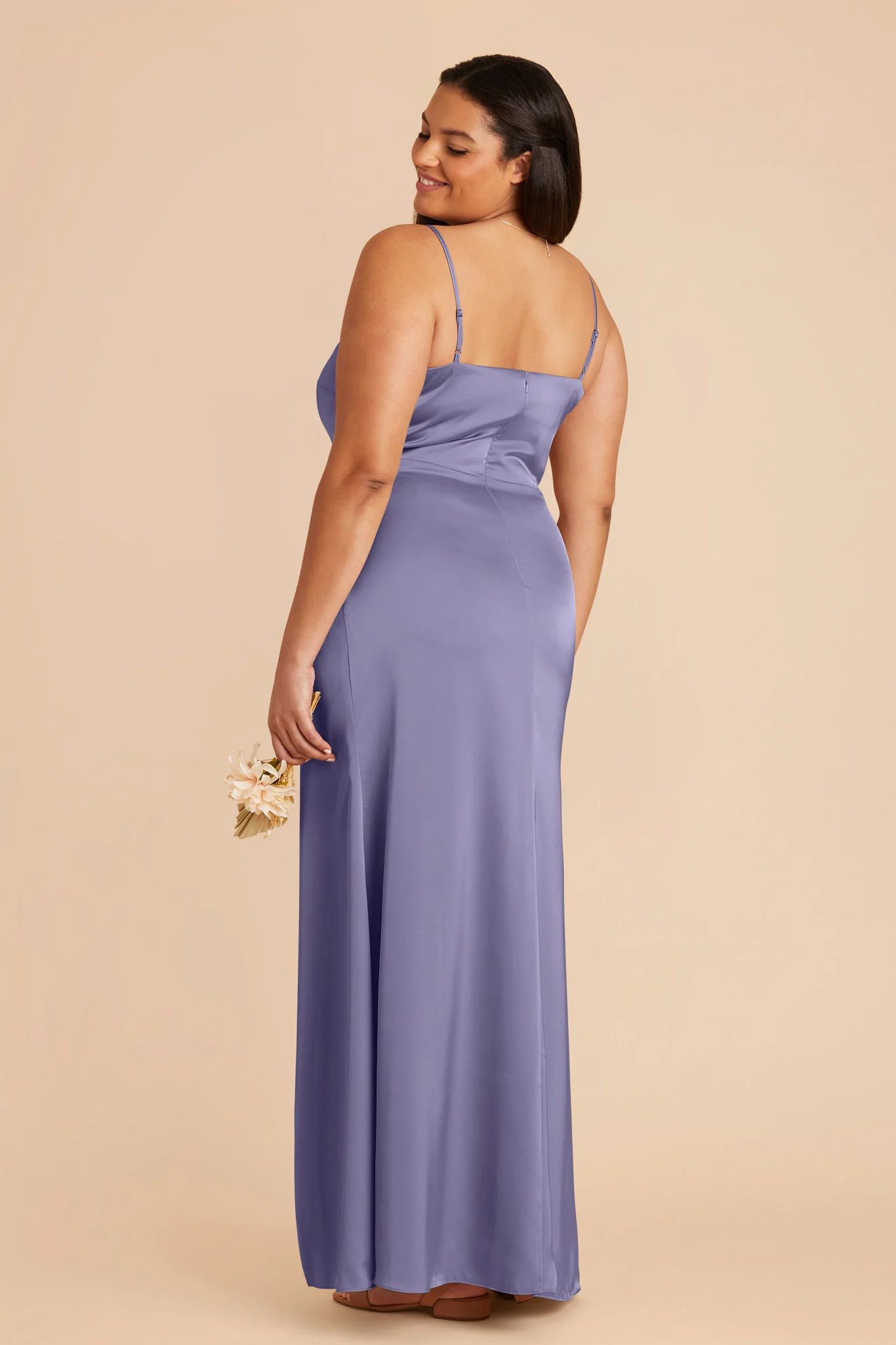 Jennifer Matte Satin Dress - Wisteria - Image 8