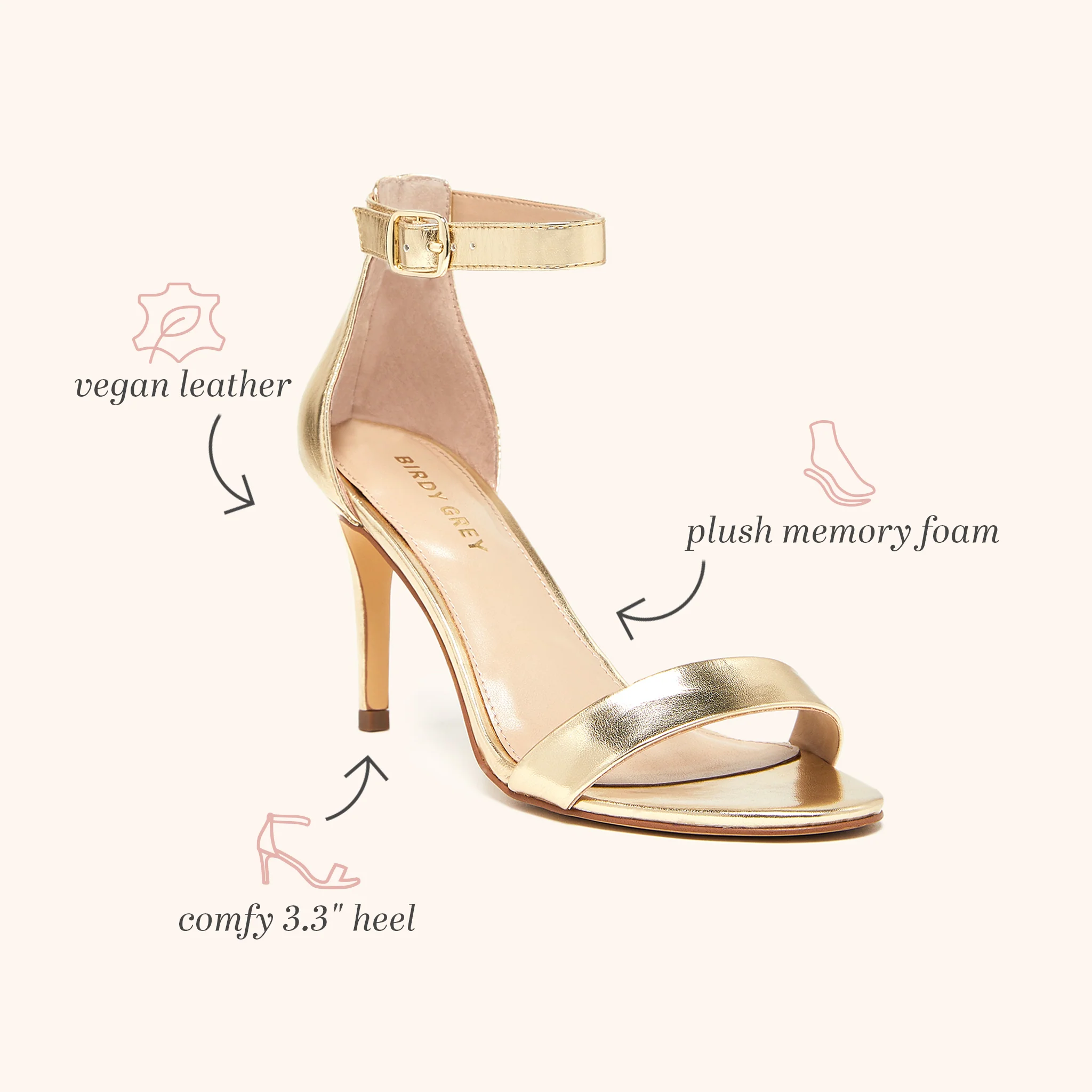 Jenny Heels - Gold - Image 2