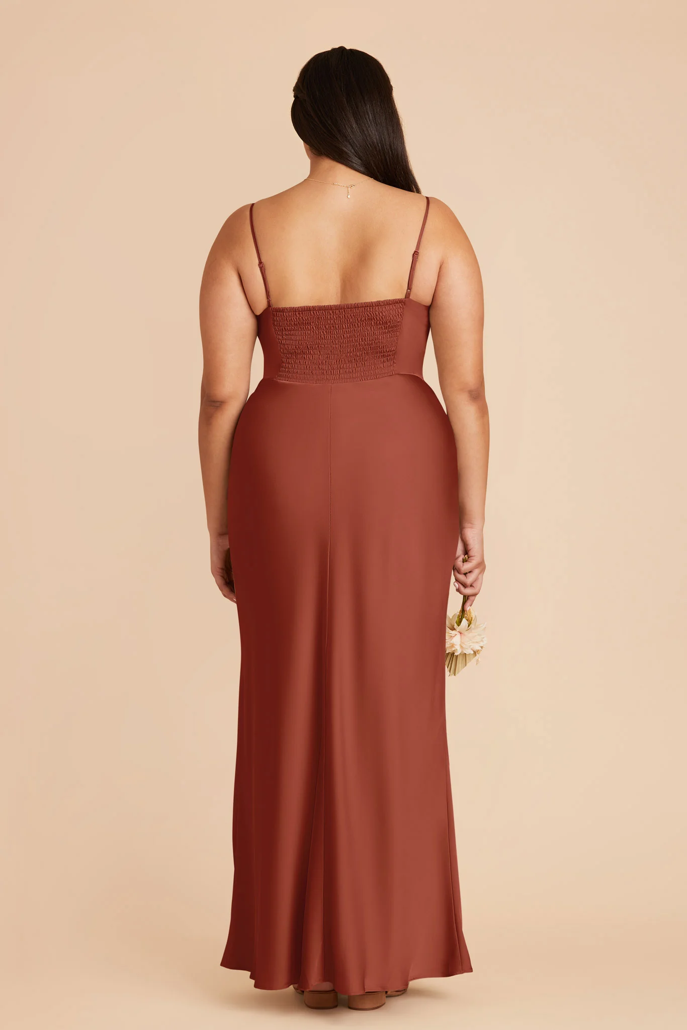 Jessica Matte Satin Dress - Auburn - Image 10