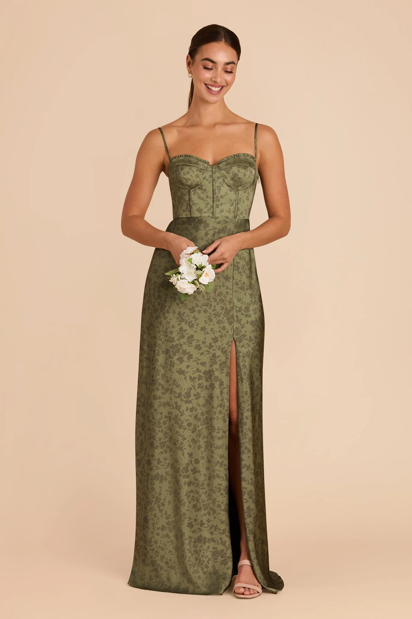 Jessica Matte Satin Dress - Bright Martini Dreamy Floral - Image 2