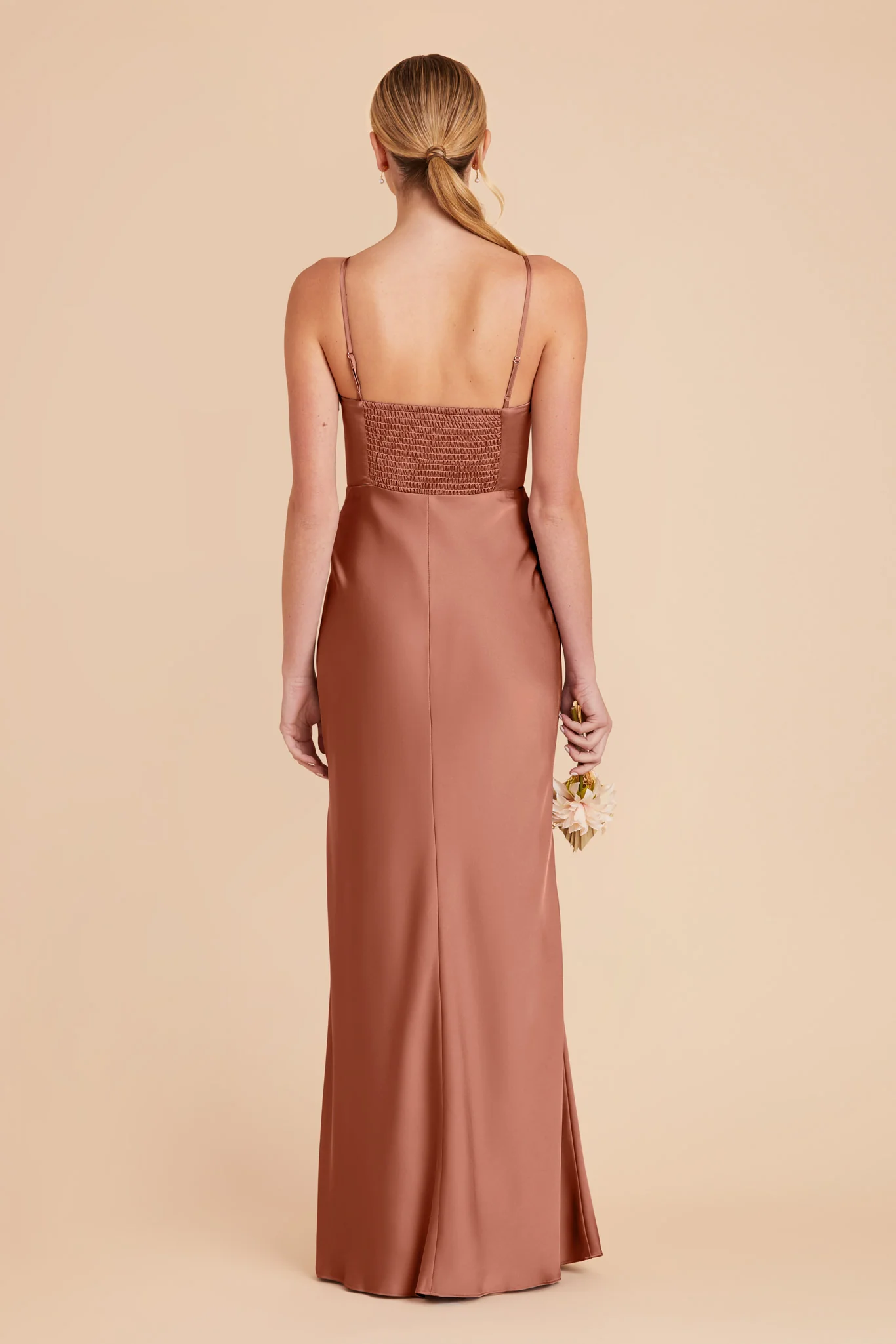 Jessica Matte Satin Dress - Desert Rose - Image 5
