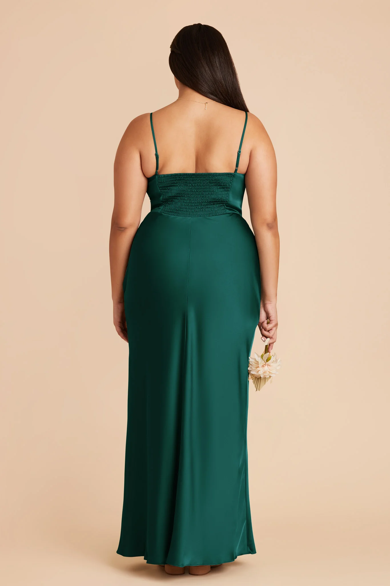Jessica Matte Satin Dress - Emerald - Image 8