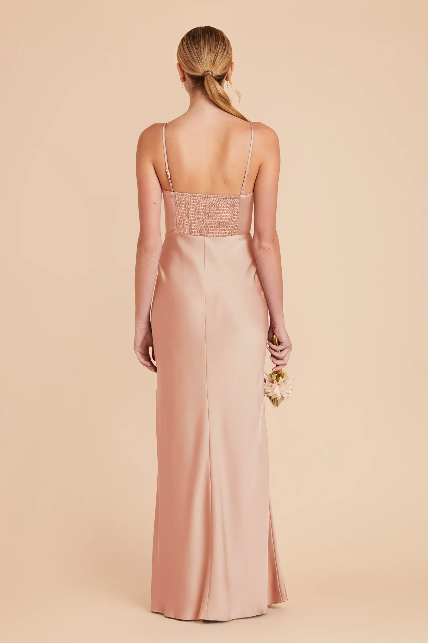 Jessica Matte Satin Dress - Rose Gold - Image 6