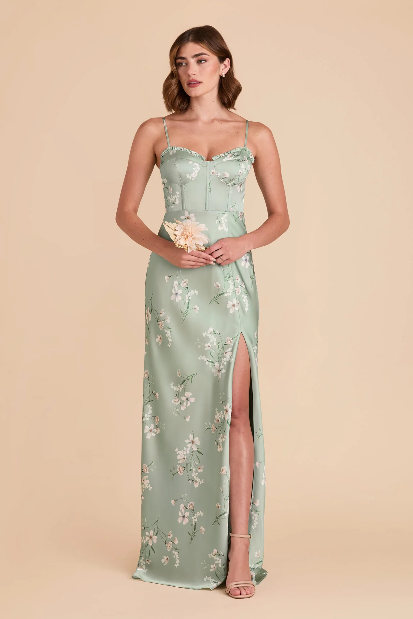 Jessica Matte Satin Dress - Sage Le Fleur - Image 2