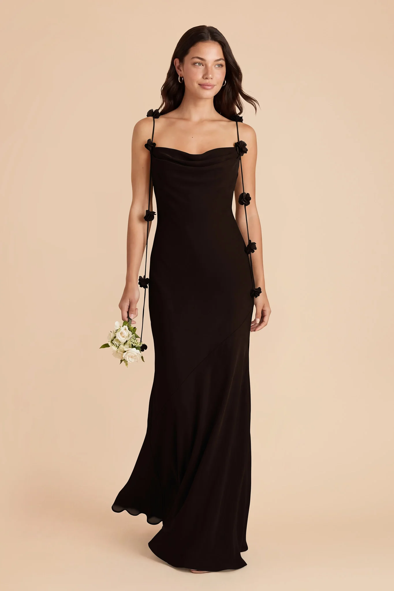 Jessie Chiffon Dress - Black - Image 3