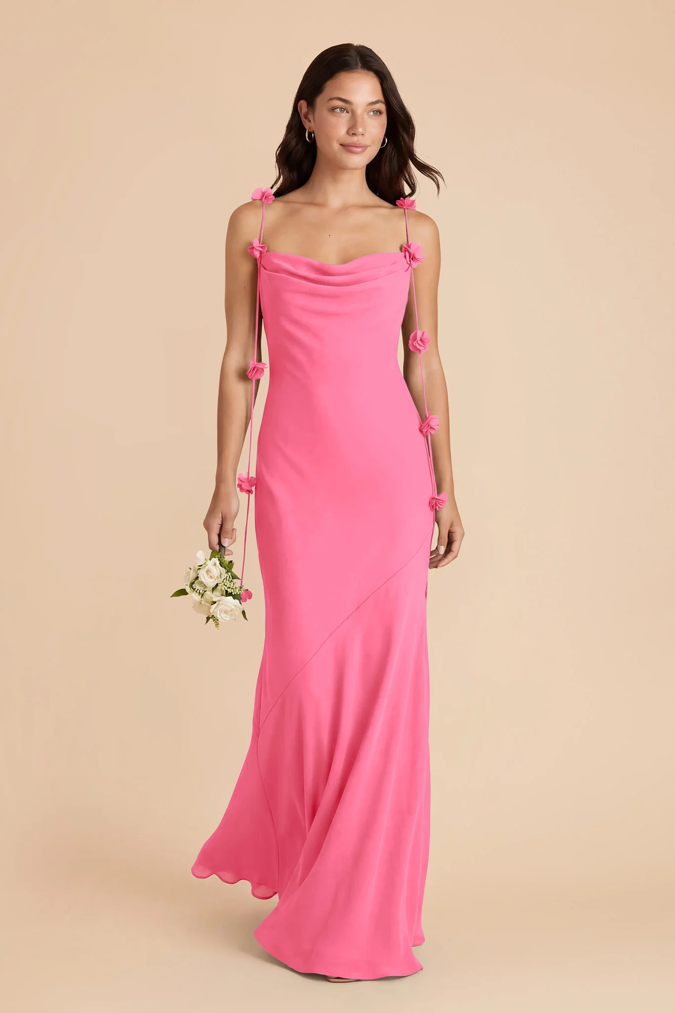 Jessie Chiffon Dress - Bon Bon Pink - Image 3