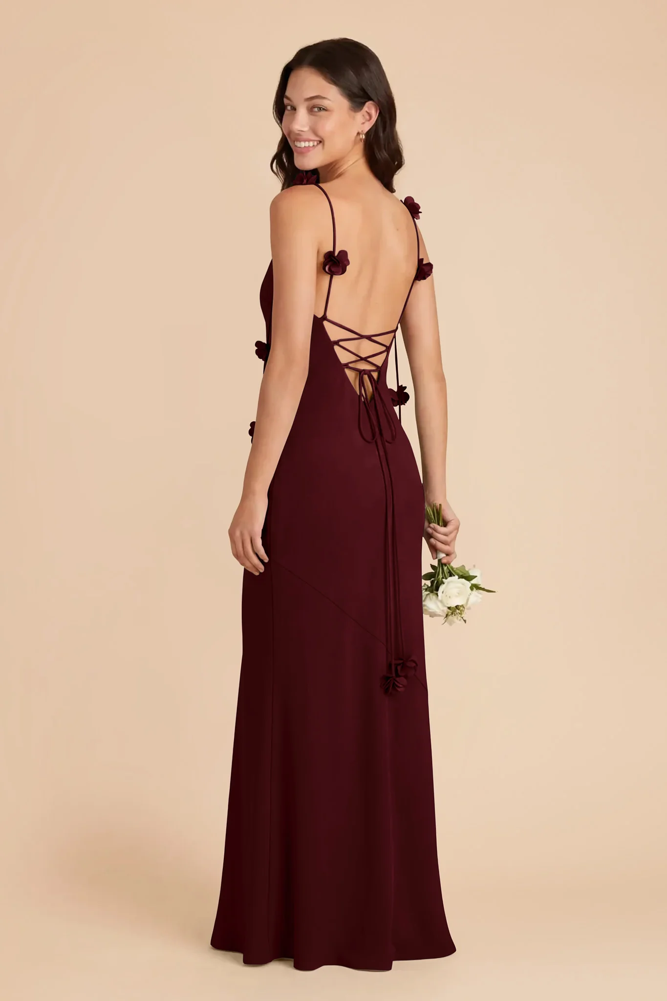 Jessie Chiffon Dress - Cabernet