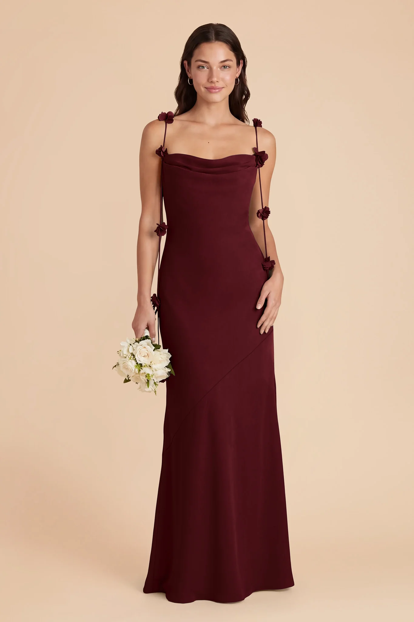 Jessie Chiffon Dress - Cabernet - Image 2