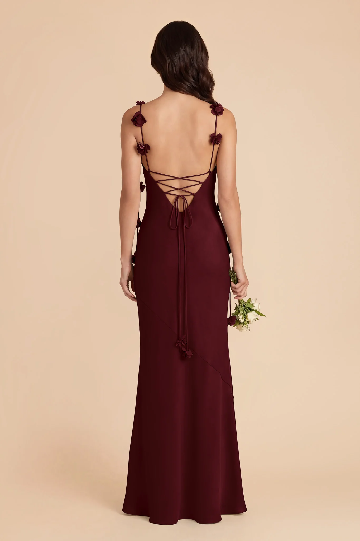 Jessie Chiffon Dress - Cabernet - Image 4