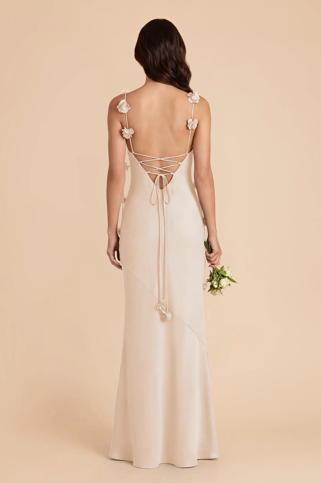 Jessie Chiffon Dress - Champagne - Image 4