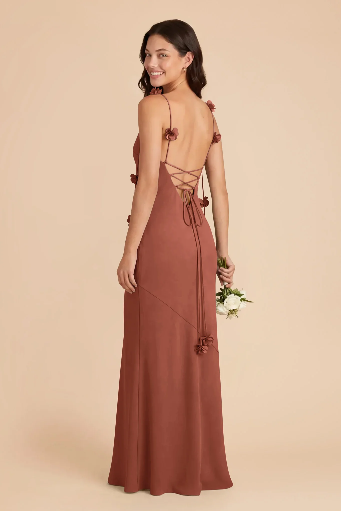 Jessie Chiffon Dress - Desert Rose