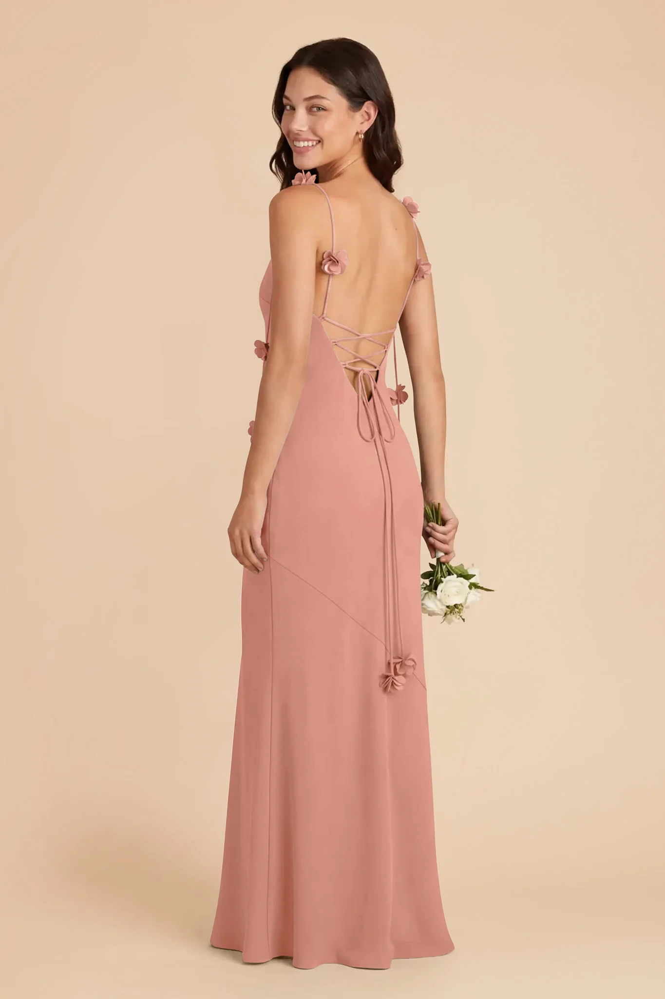 Jessie Chiffon Dress - Dusty Rose