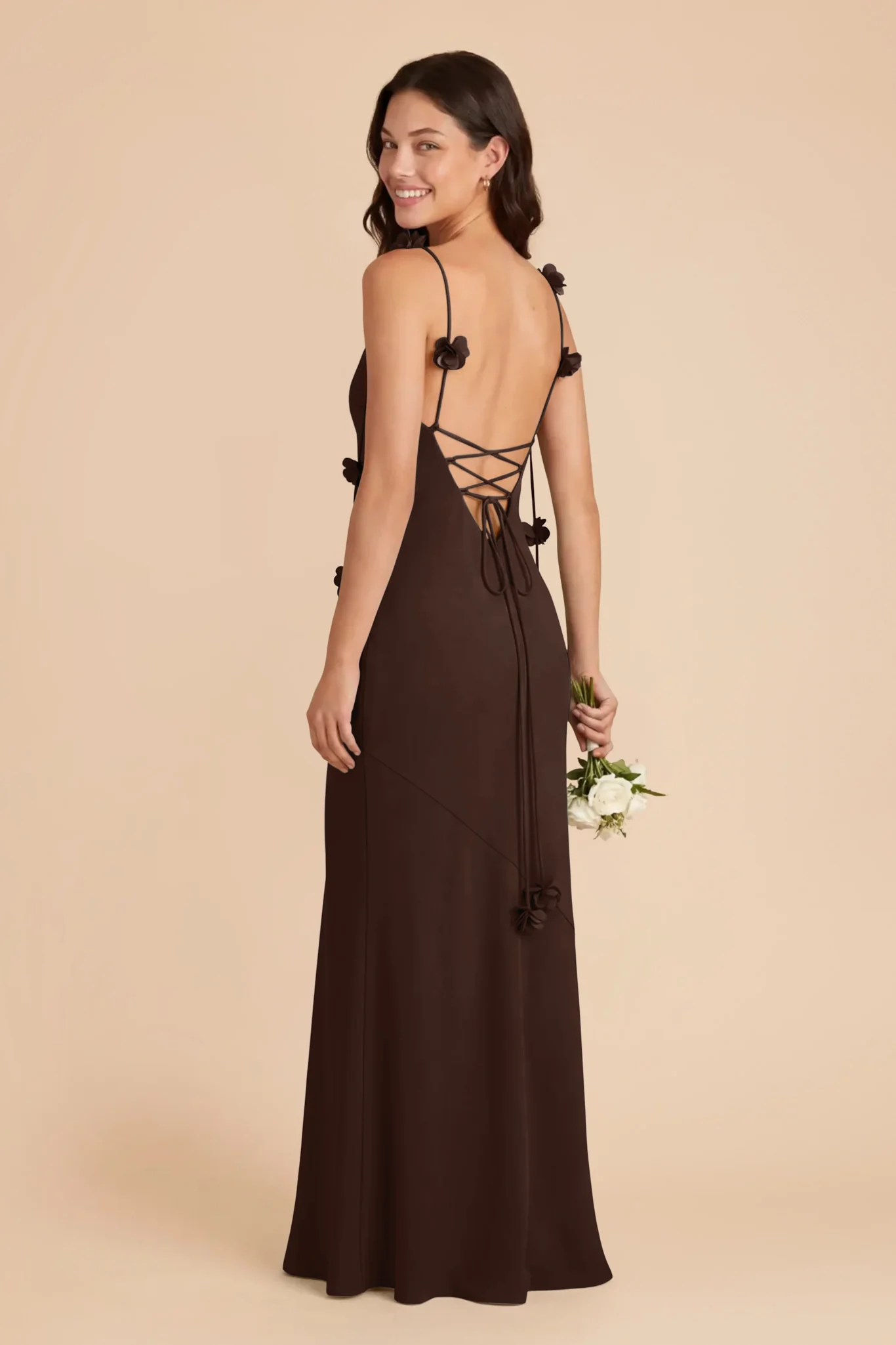 Jessie Chiffon Dress - Espresso