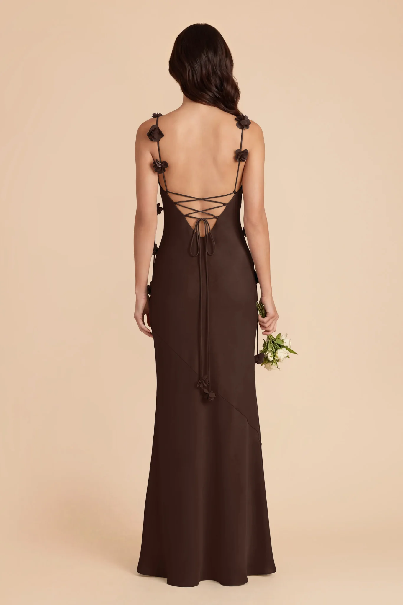 Jessie Chiffon Dress - Espresso - Image 4