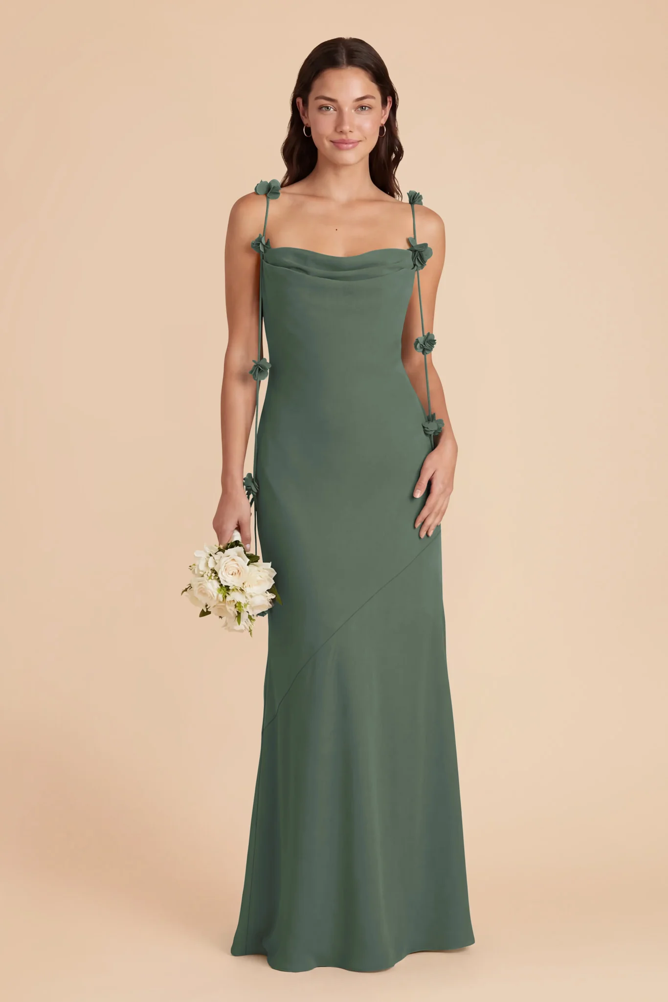 Jessie Chiffon Dress - Eucalyptus - Image 2
