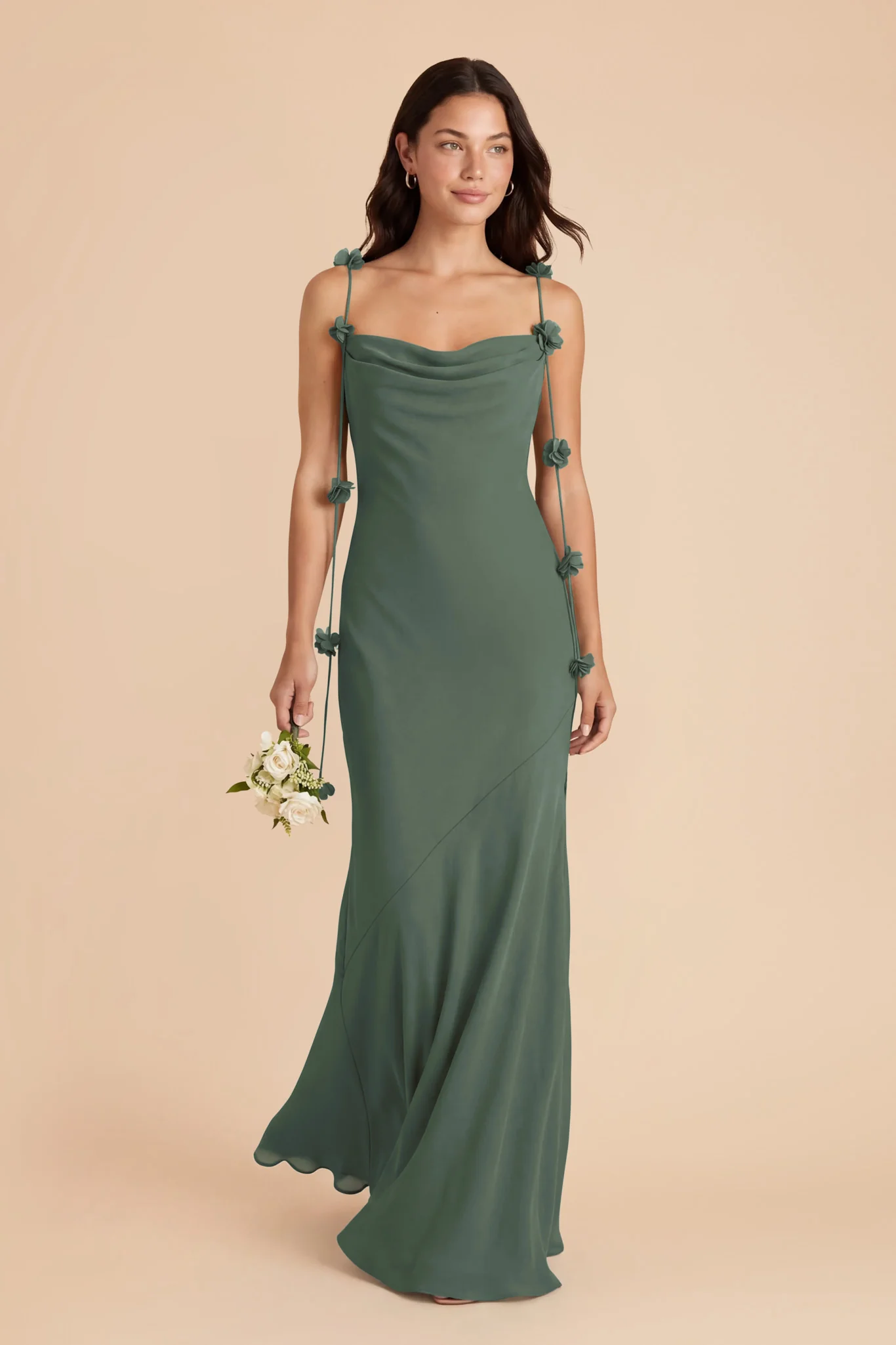 Jessie Chiffon Dress - Eucalyptus - Image 3