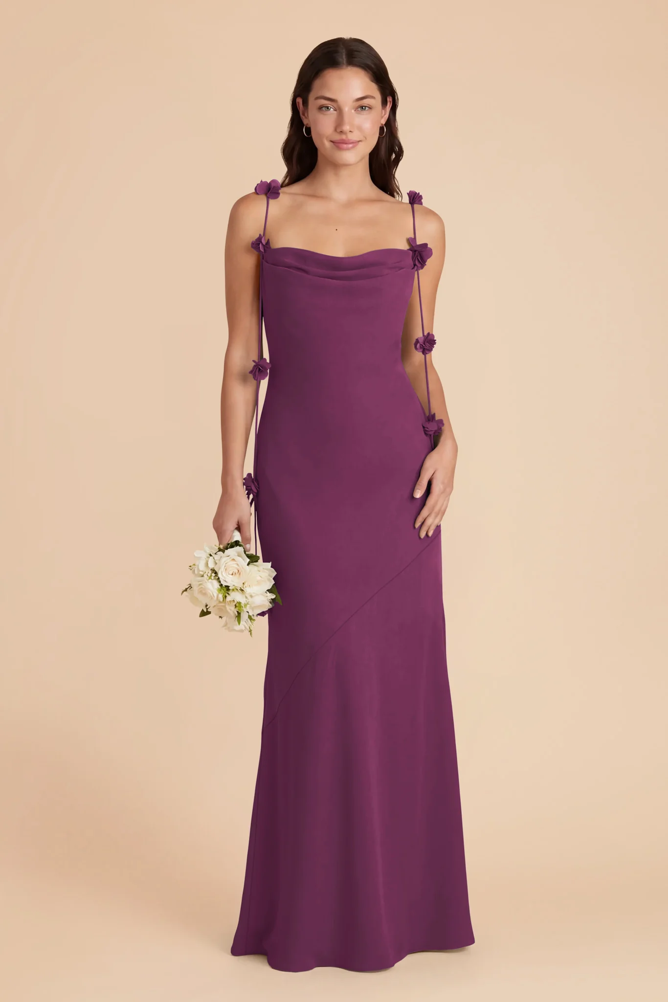 Jessie Chiffon Dress - Fig - Image 2