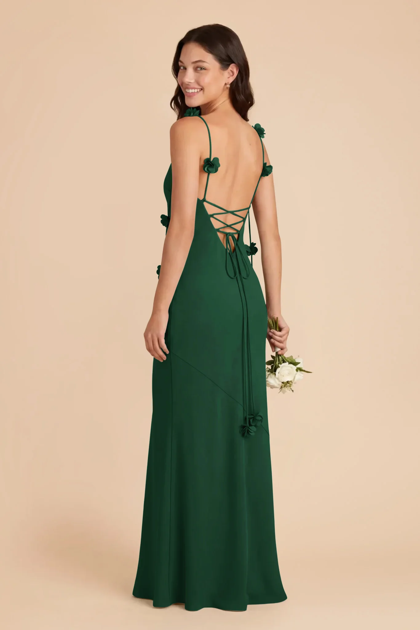 Jessie Chiffon Dress - Forest Green