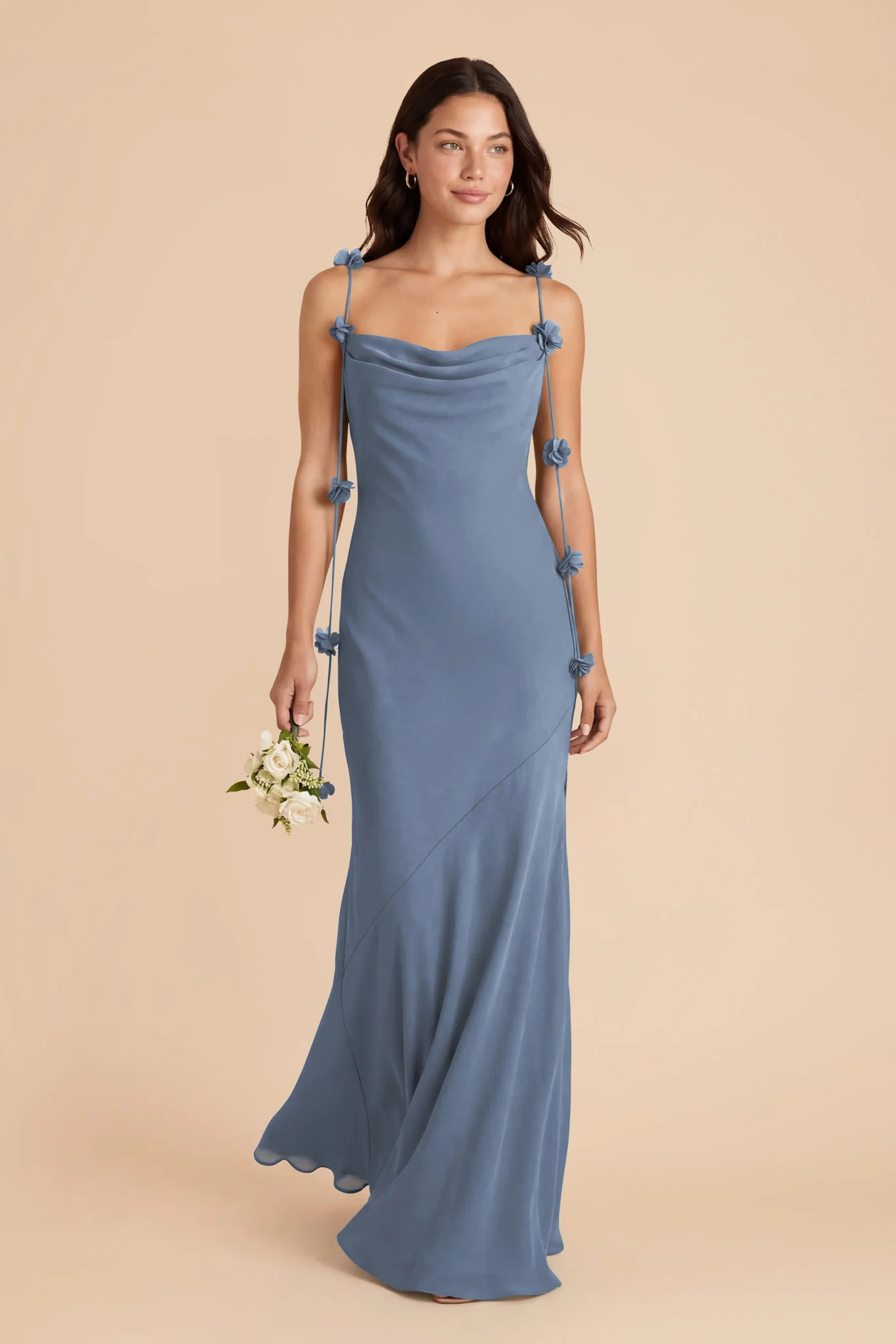 Jessie Chiffon Dress - French Blue - Image 3