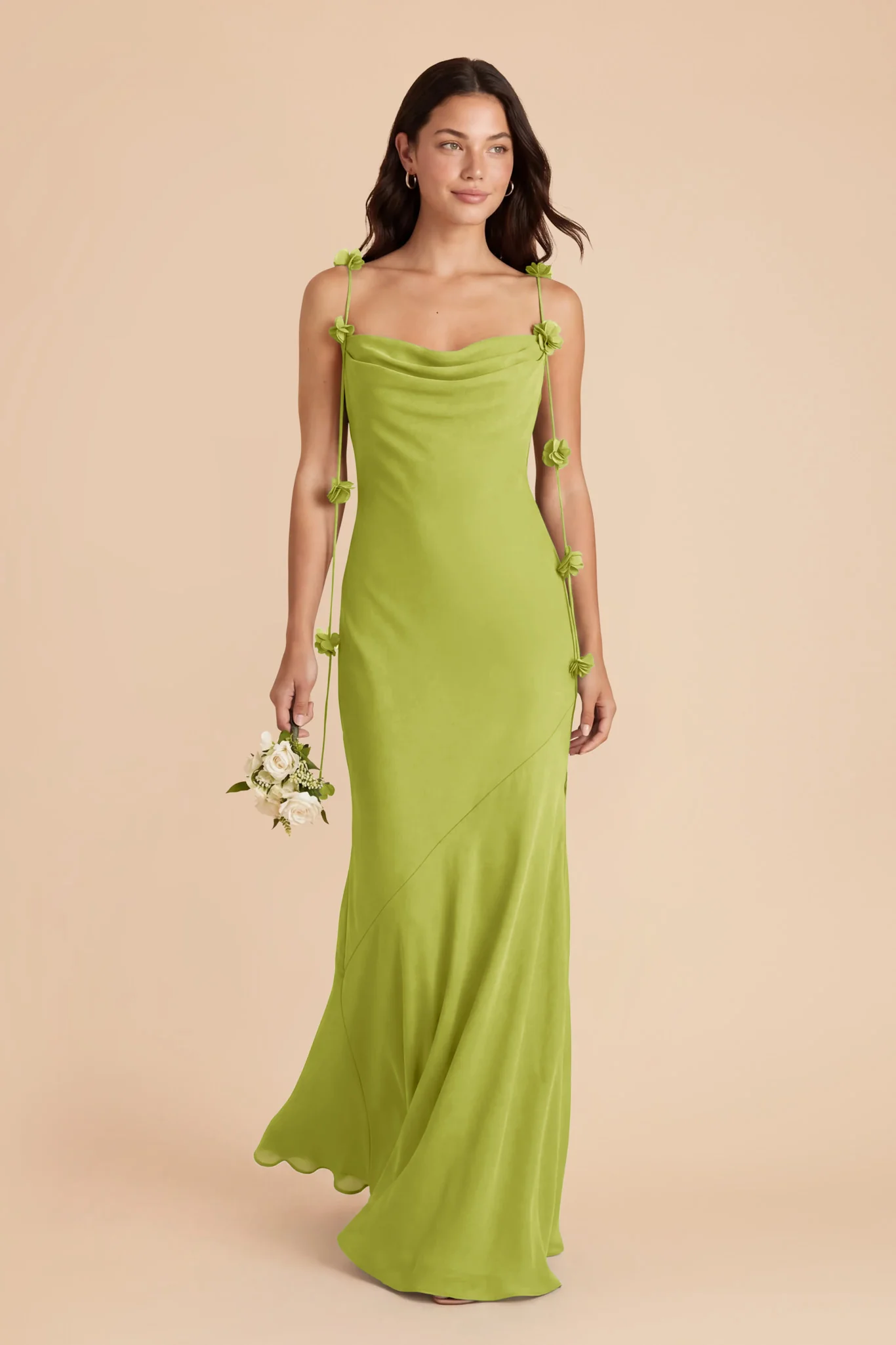 Jessie Chiffon Dress - Matcha - Image 3