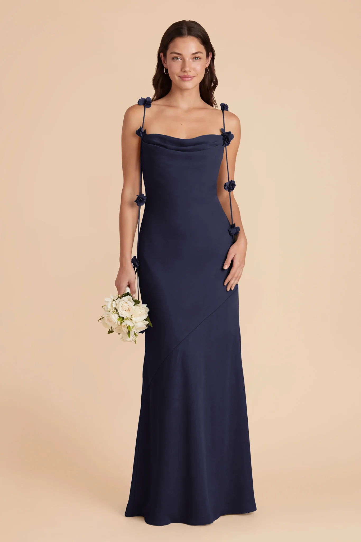Jessie Chiffon Dress - Navy - Image 2